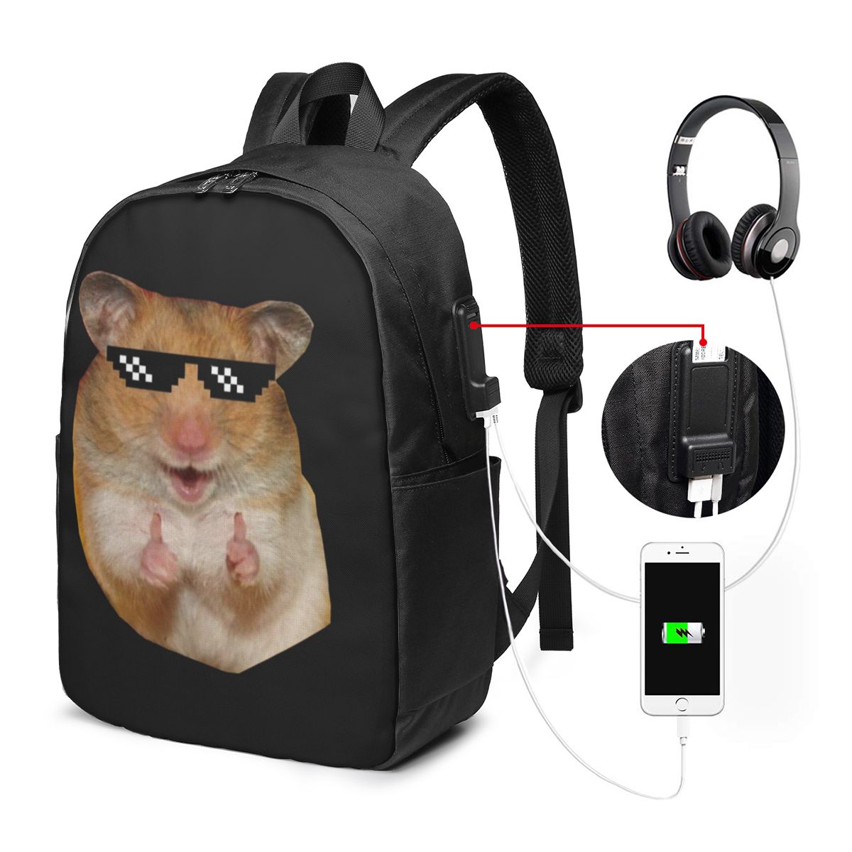 Laptops - Komik Hamster Sırt Çantası Seyahat Dizüstü