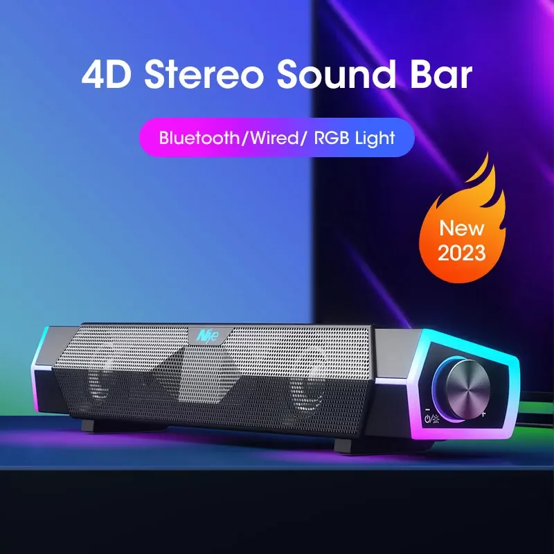 Rgb Computer Soundbar For Pc - 4D Stereo ses çubuğu PC hoparlör