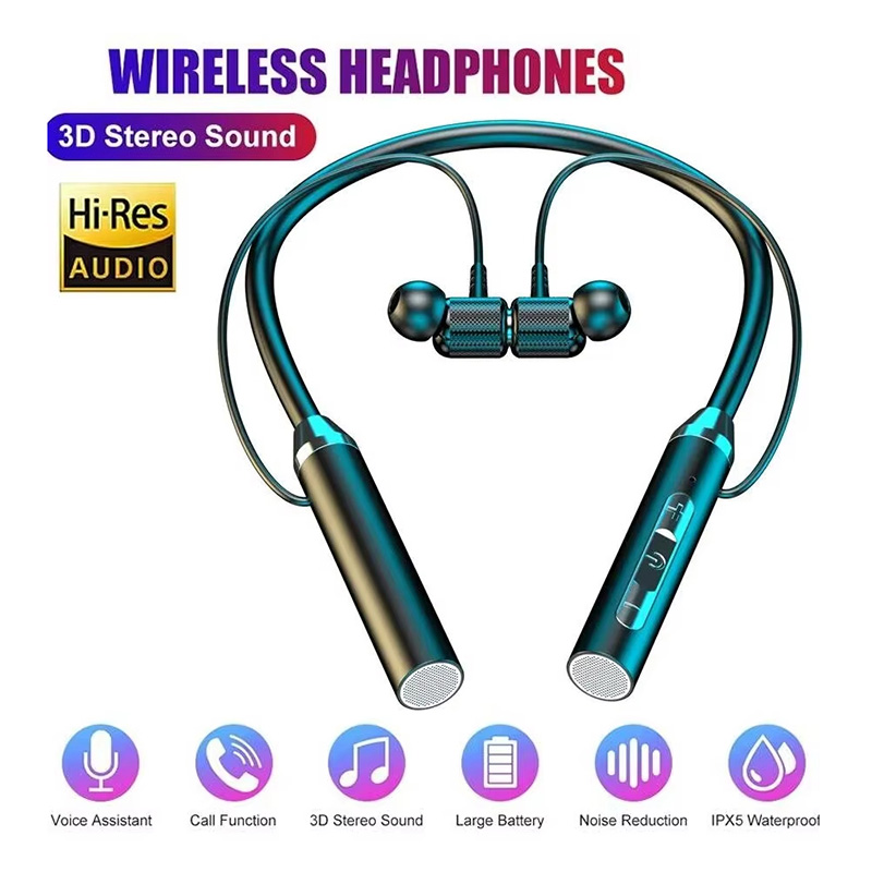 Magnetic Neckband Sports Earphones - Bluetooth 5.0 Boyun Bandı Kulaklık HiFi