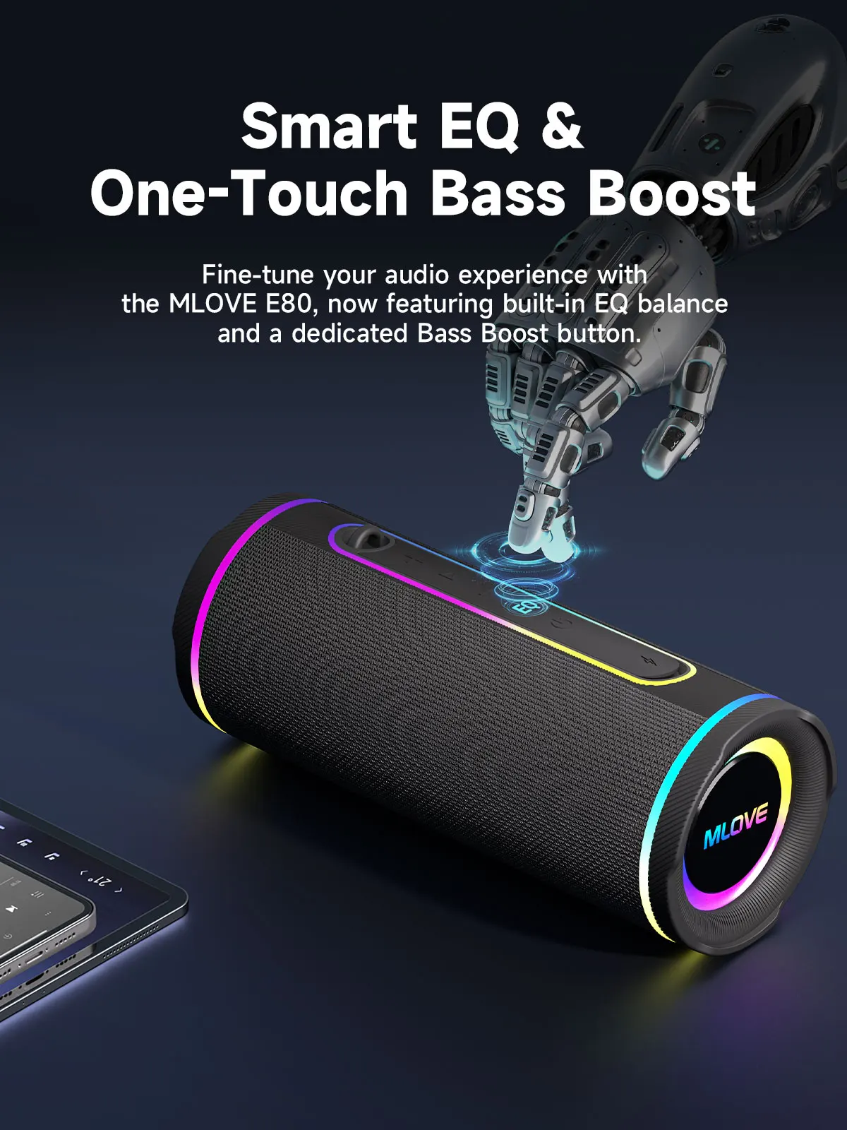 MLOVE E80 Taşınabilir Bluetoot - Portable Bluetooth Speaker Waterproof Ipx7 incelemesi ve fiyatı
