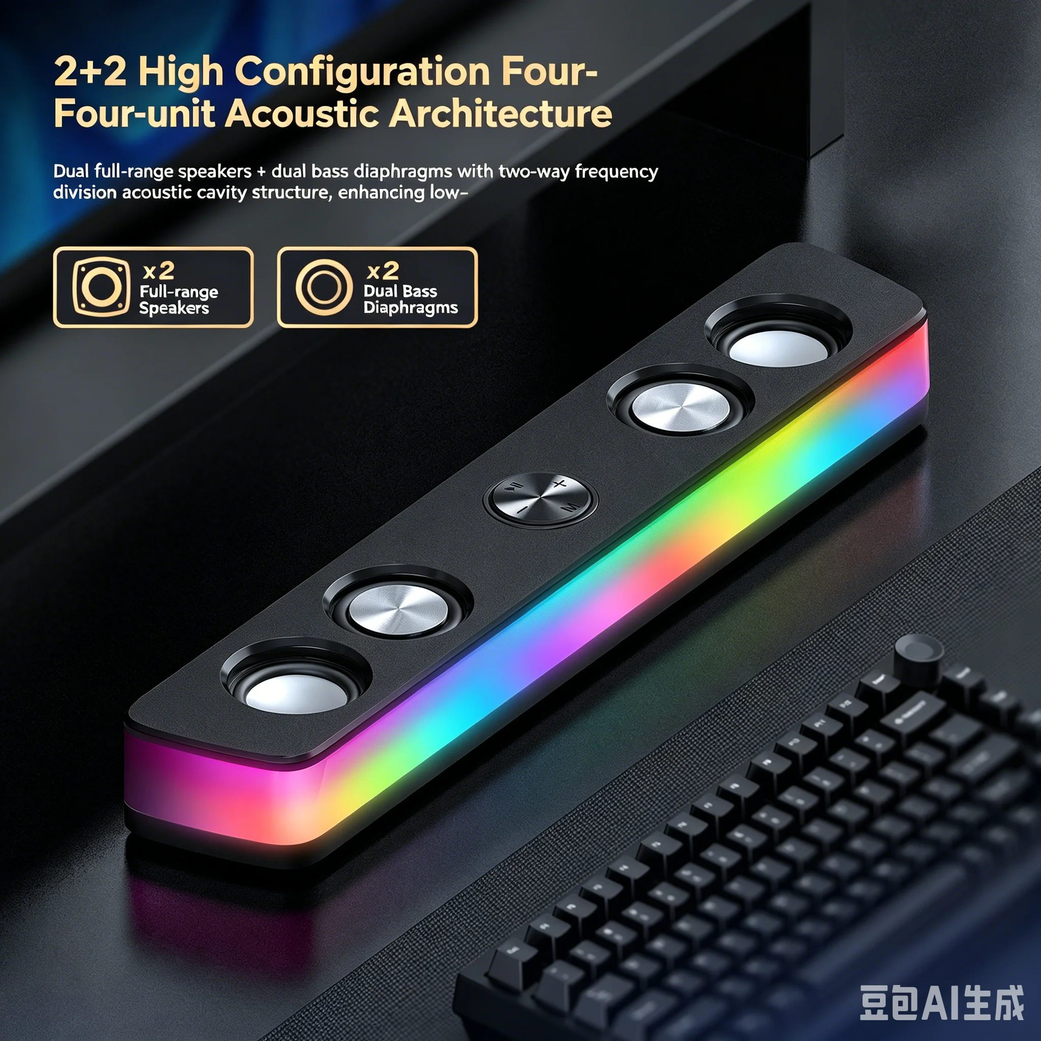 Şarj Edilebilir Kablosuz Sound - Rgb Computer Soundbar For Pc incelemesi ve fiyatı