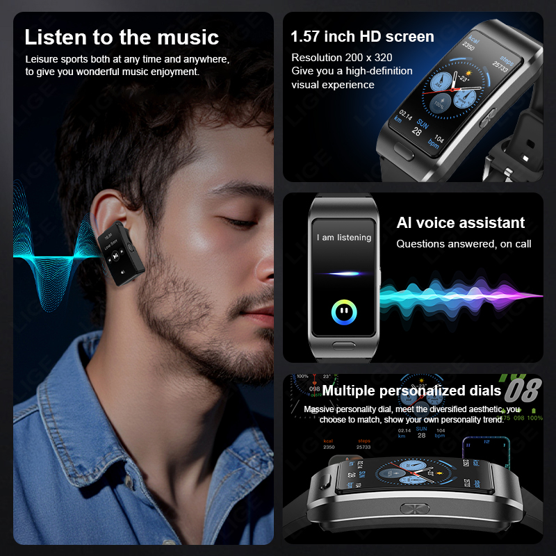 LIGE Yeni Akıllı Saat Kulaklık - Tws Earbuds Bluetooth 5.3 incelemesi ve fiyatı