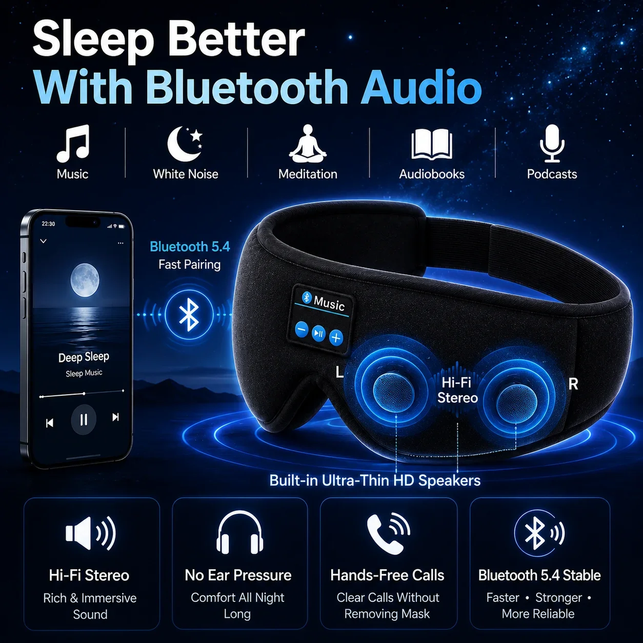 Kablosuz Uyku Kulaklığı Göz Ma - Sleep Mask Headphones Bluetooth incelemesi ve fiyatı